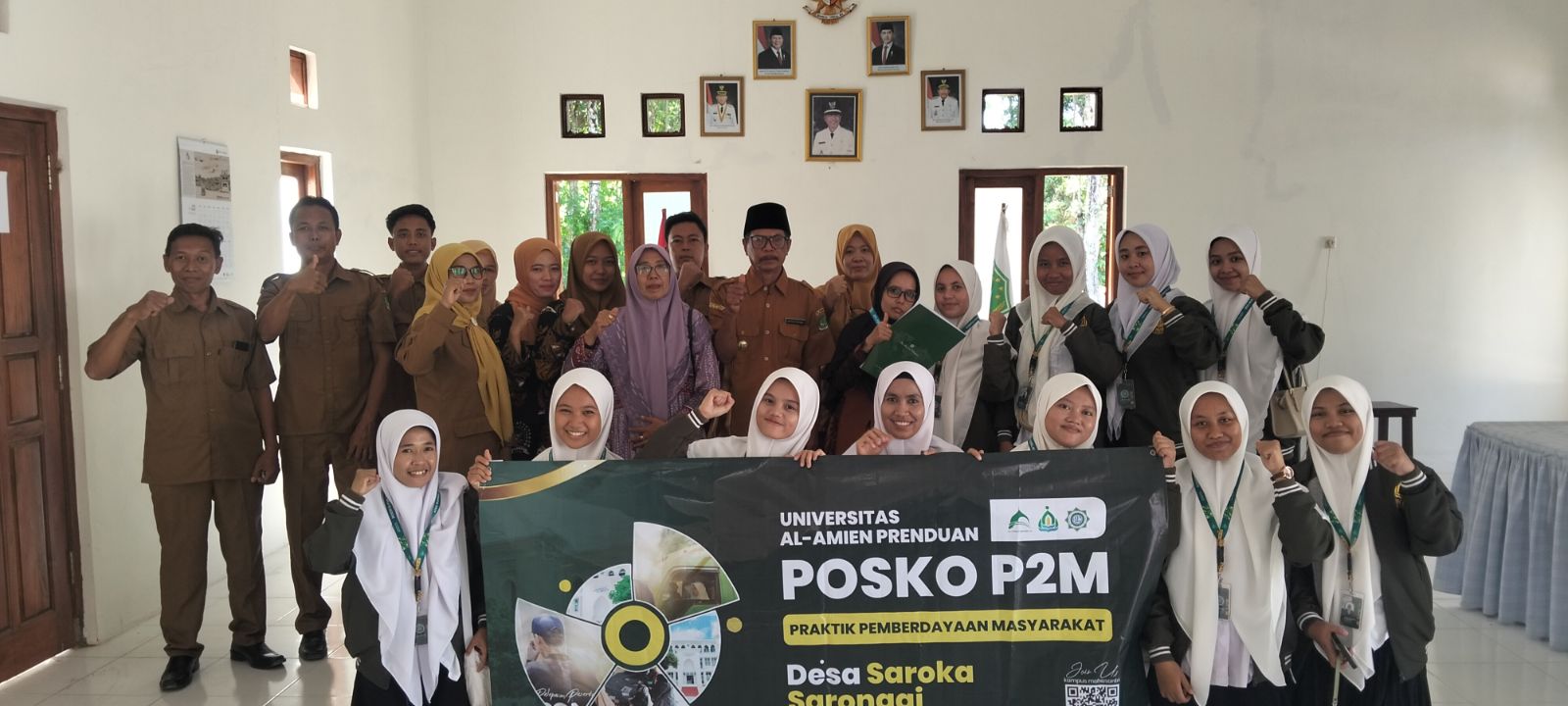 RESMI DITERJUNKAN DI DESA SAROKA MAHASISWI P2M UNIVERSITAS AI-AMIEN PRENDUAN AWALI PENGABDIAN DENGAN PENGUATAN SINERGI BERSAMA MASYARAKAT