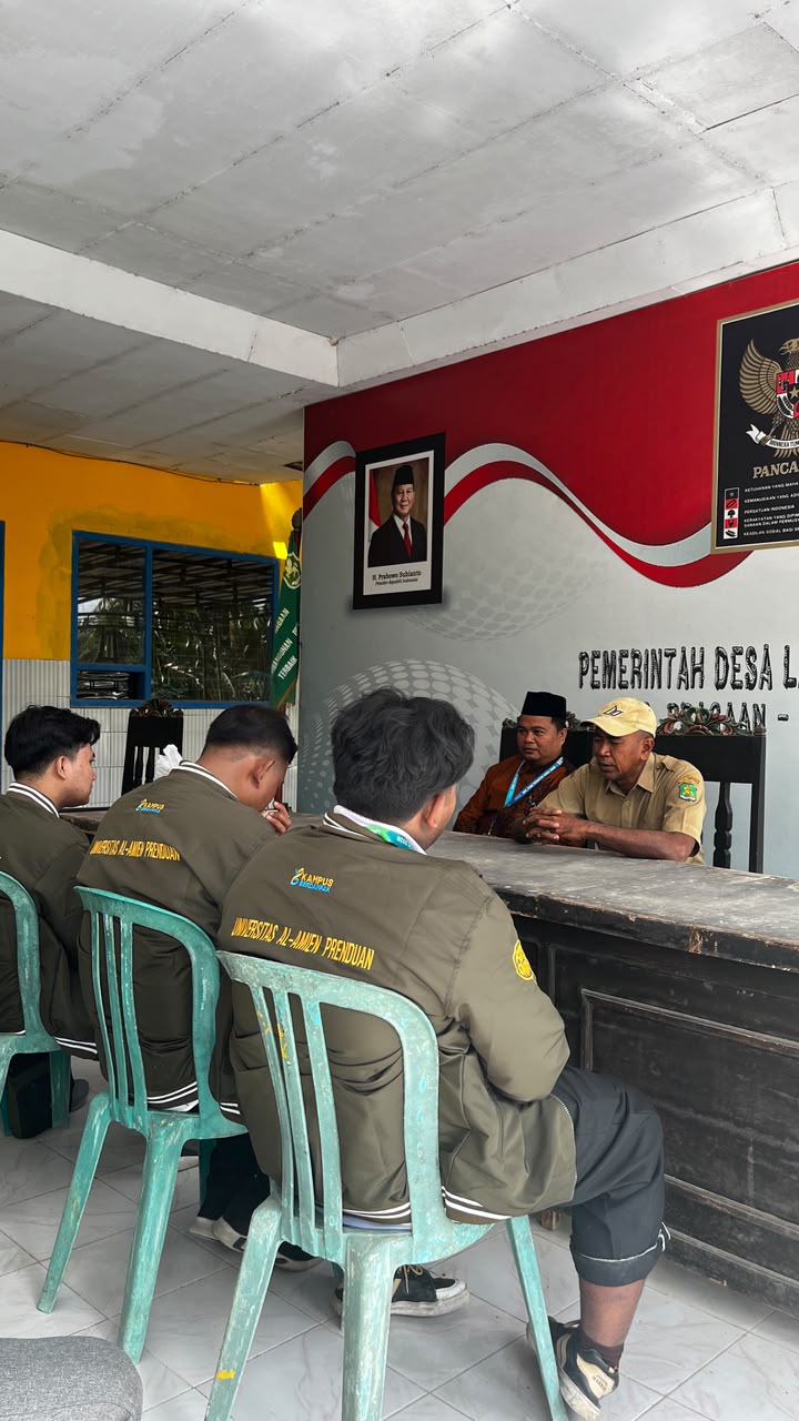 Penyerahan Peserta P2M UNIA 2026 kepada Kepala Desa Larangan Perreng