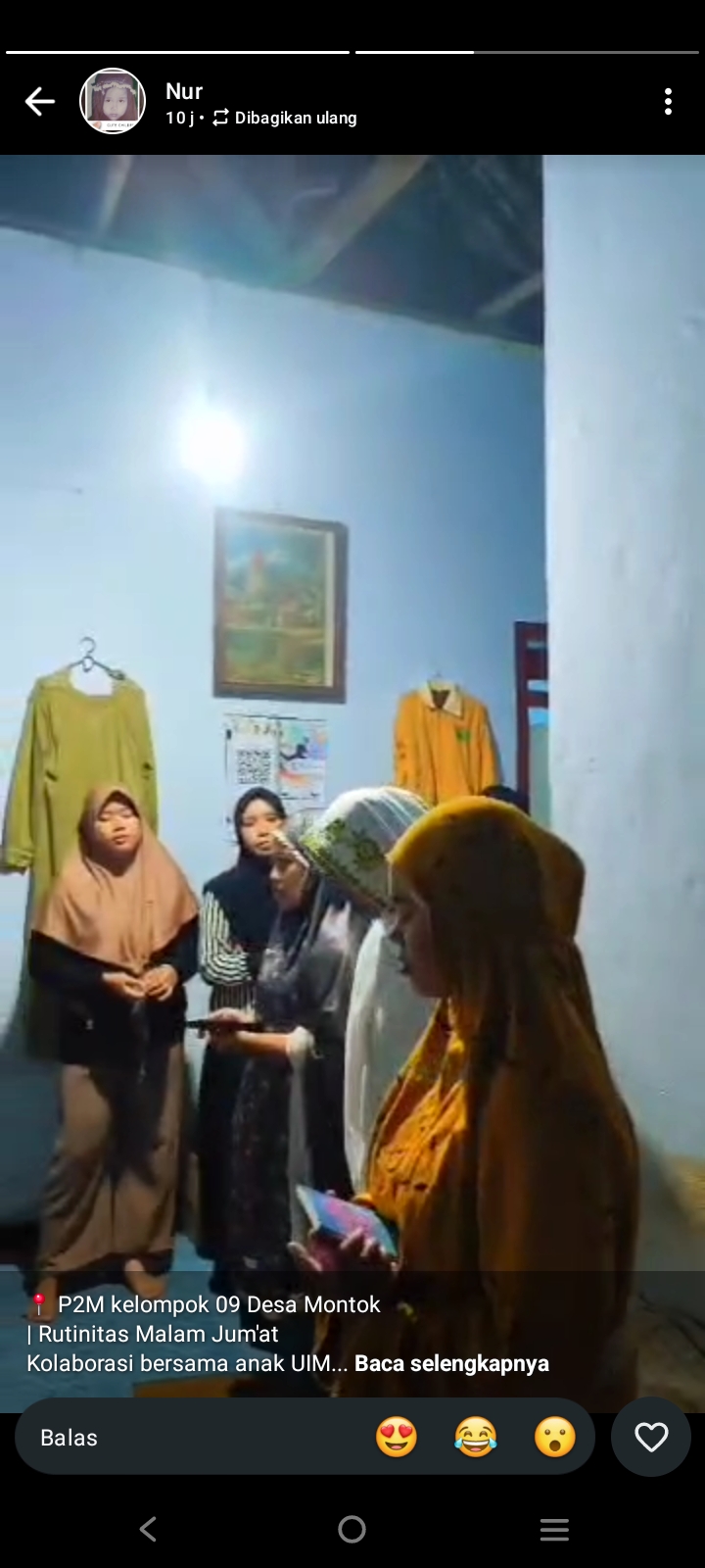 Burdah Yasin dan tahlil jum'atan bersama P2M 09 UNIA dan KKN UIM 11
