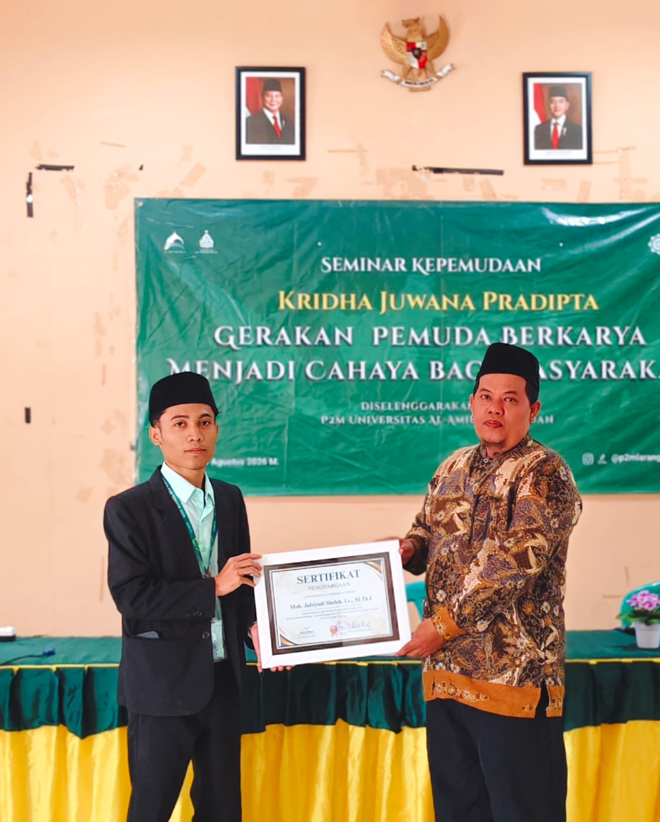 P2M Universitas Al-Amien Prenduan Desa Larangan Perreng Sukses Gelar Seminar Kridha Juwana Pradipta II Bertema "Nasionalisme dalam Islam"