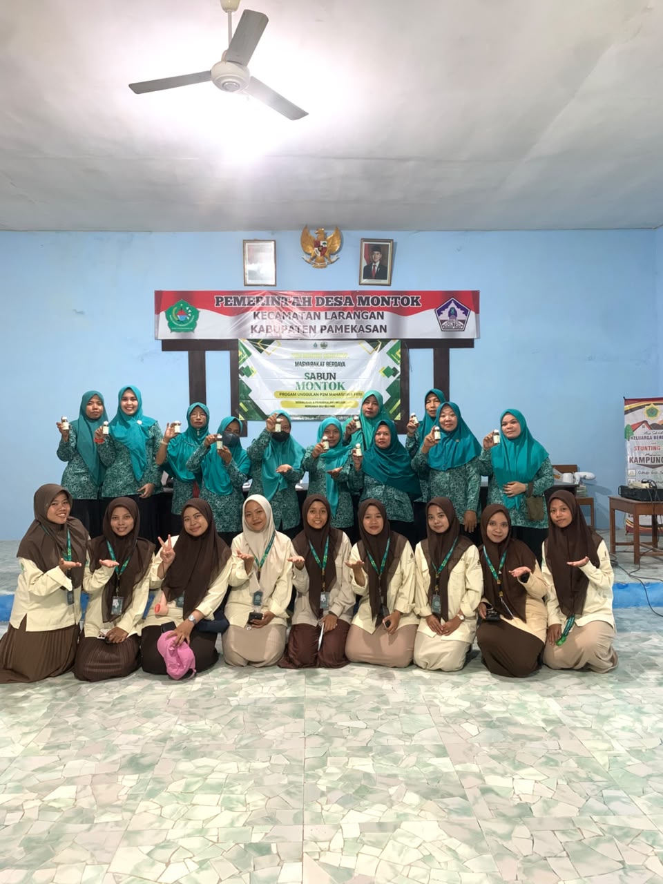 Sosialisasi produk sabun cuci montok bersama Bu pkk