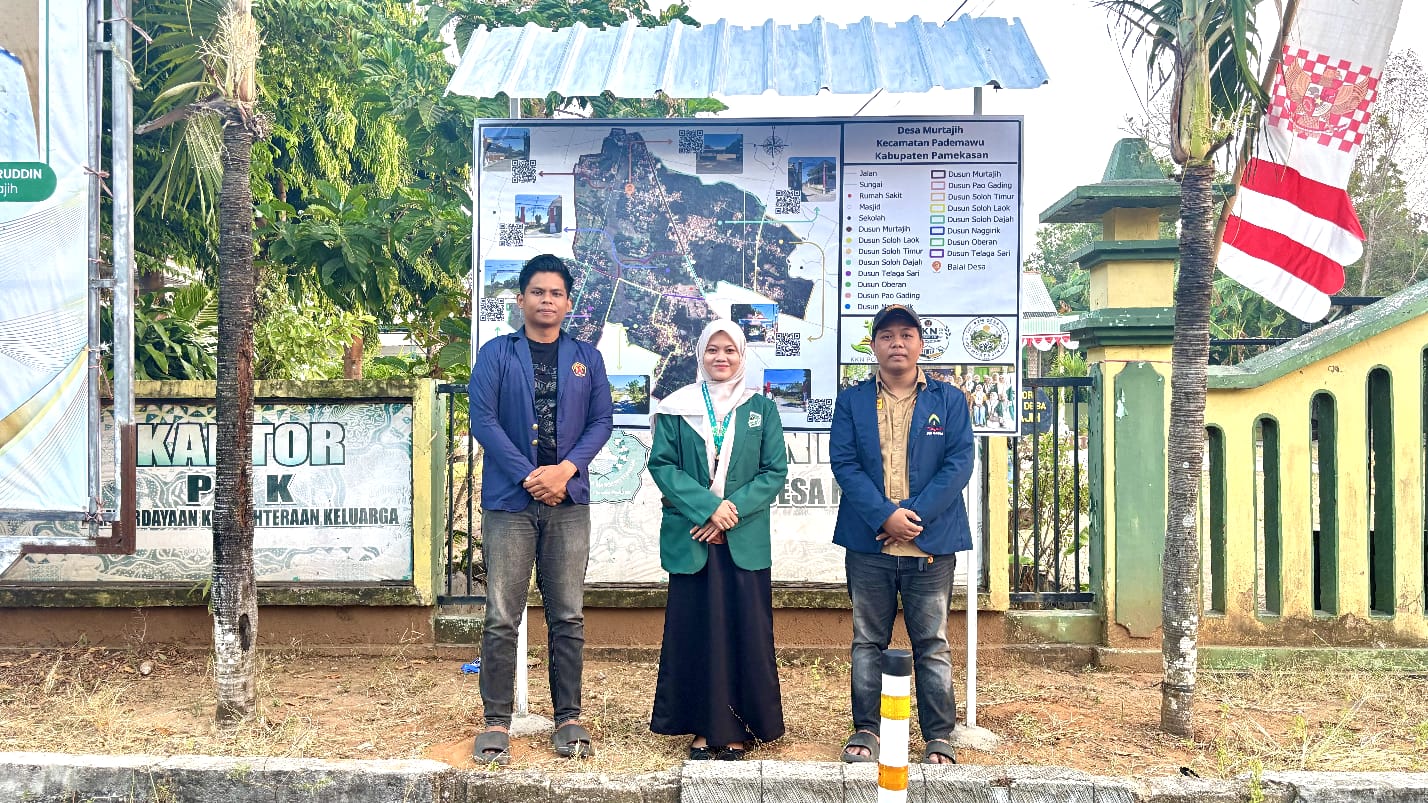 Kolaborasi Tiga Perguruan Tinggi, Denah Desa Murtajih Dilengkapi Barcode Informasi Setiap Dusun